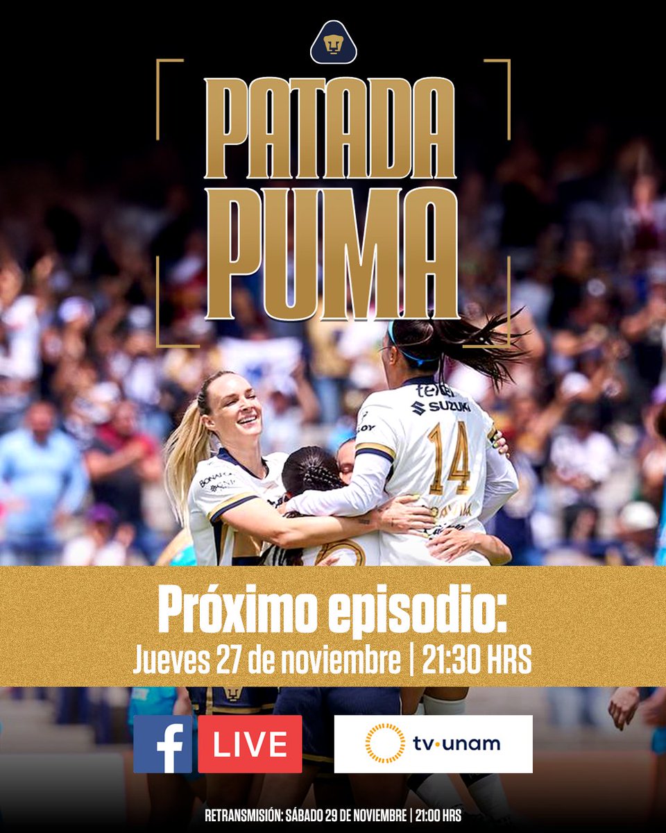 Fichajes de la Liga MX Femenil, entrevista con Roberta Jiménez Zambrano y perfil de la futbolista Alejandra Guerrero. 🤩

¡Sigue los temas en el décimo programa de Patada Puma! ⚽️ 

🎥Jueves 27 de noviembre, 9:30 p. m.
🎥Sábado 29 de noviembre, 9:00 p. m.

#UnidosPorLaHistoria