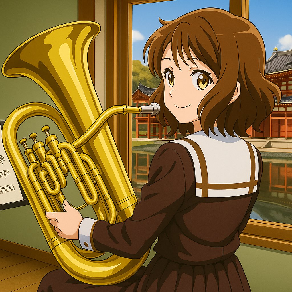 うん、今日もいい音出せそう。やっぱりユーフォって…最高だな。」 響け