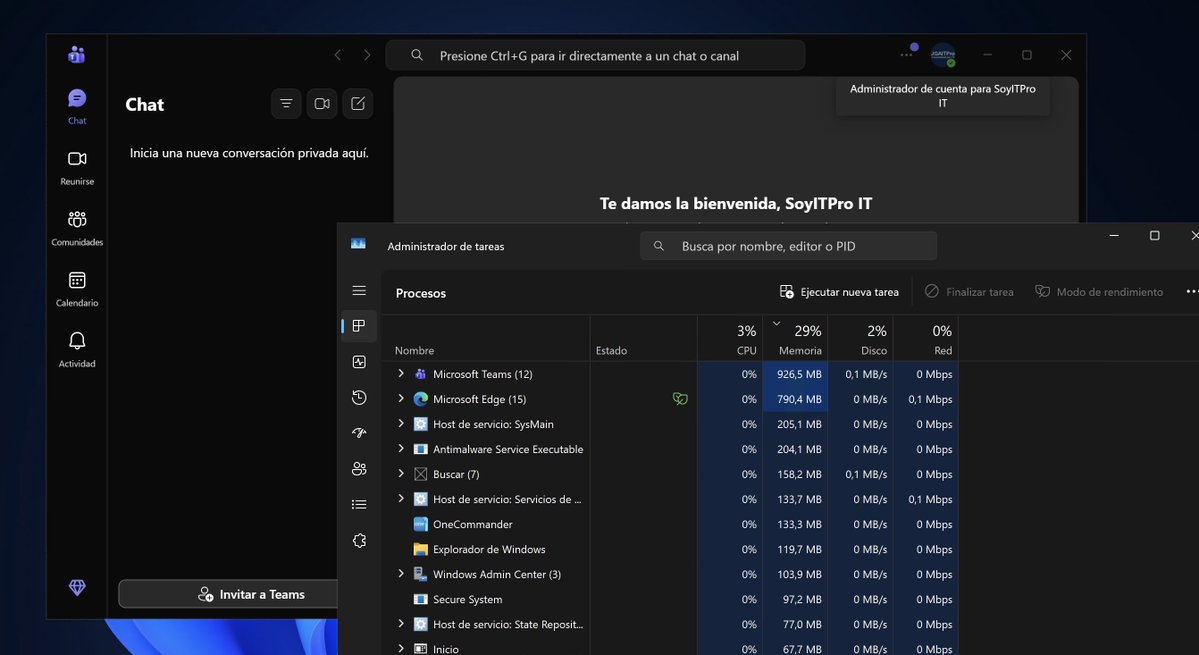 SoyITPro's tweet image. Microsoft admite que Microsoft #Teams consume la RAM en Windows sin hacer nada.

#Microsoft dice que sobretodo en las llamadas se vuelve lentas y que piensan lanzar una nueva versión a principios de 2026 que separe el proceso de llamadas.

Creando un nuevo proceso…