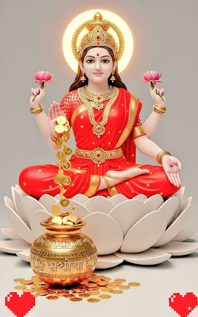 Ankit4_BJP's tweet image. जय महालक्ष्मी माता
संपत्ति और समृद्धि की दाता।
जग को शुभता और प्रकाश देने वाली।
सब पर कृपा दृष्टि बनाए रखें। 🙏✨