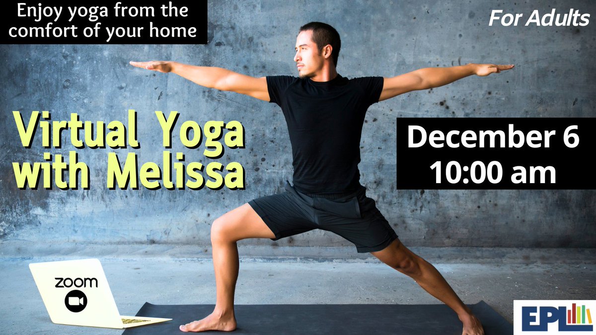 EuclidLibrary's tweet image. Avoid the holiday stress by joining us for a FREE virtual #yoga session on Dec. 6 at 10 am. You can enjoy the physical and mental benefits of yoga without leaving home!  Register online to join this free class. For adults: euclidlibrary.libcal.com/event/14900830
#OurEuclid