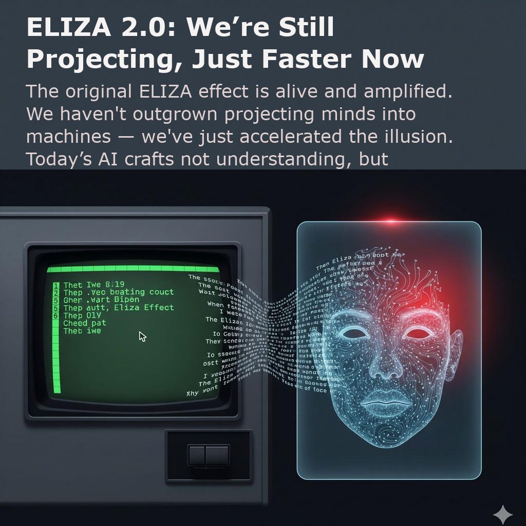 SyntaxAegisBlog's tweet image. #AI #Cognition #HumanProjection #Alignment #PhilosophyOfTech
syntaxaegis.substack.com/p/eliza-20-wer…