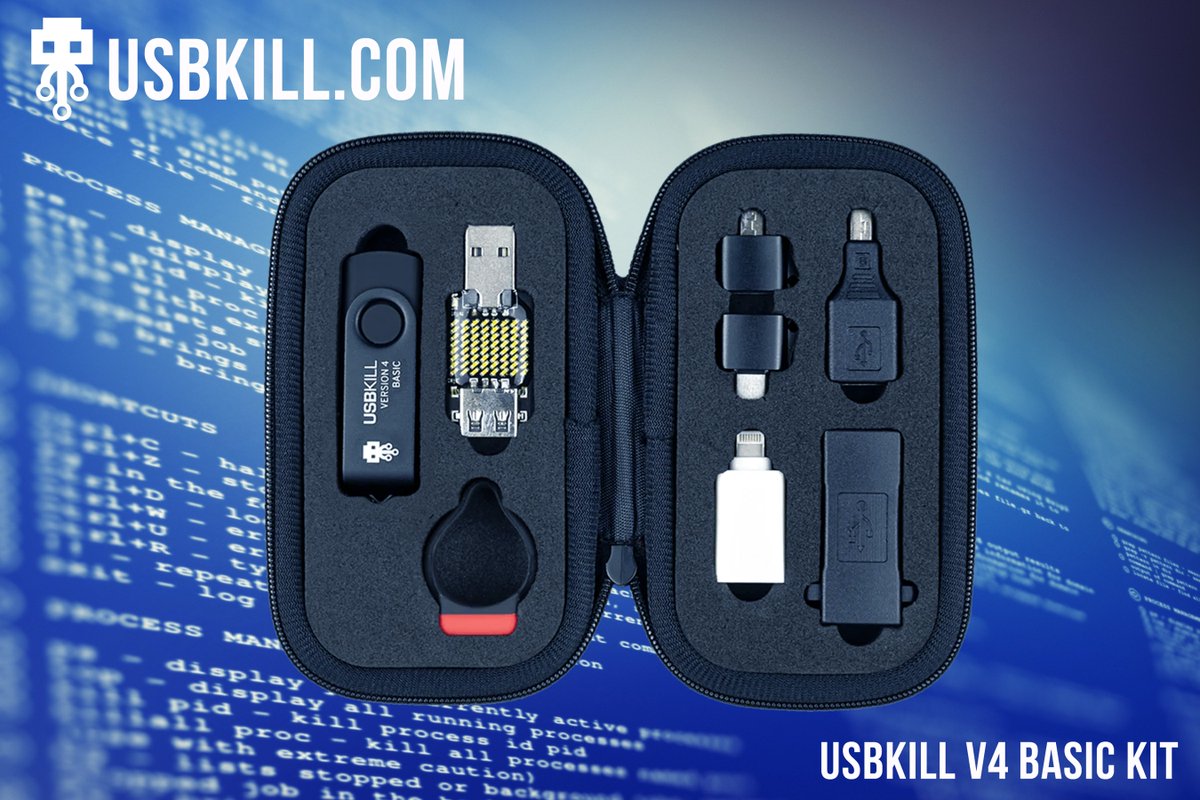 USBKill's tweet image. Test the limits with USBKill V4 Basic Kit. Perfect for hardware stress testing. 🎉🔧 l.usbkill.com/NIGrq 
#HardwareTesting #USBKillV4 #USBKill #Pentesting #infosec #security #RedTeam