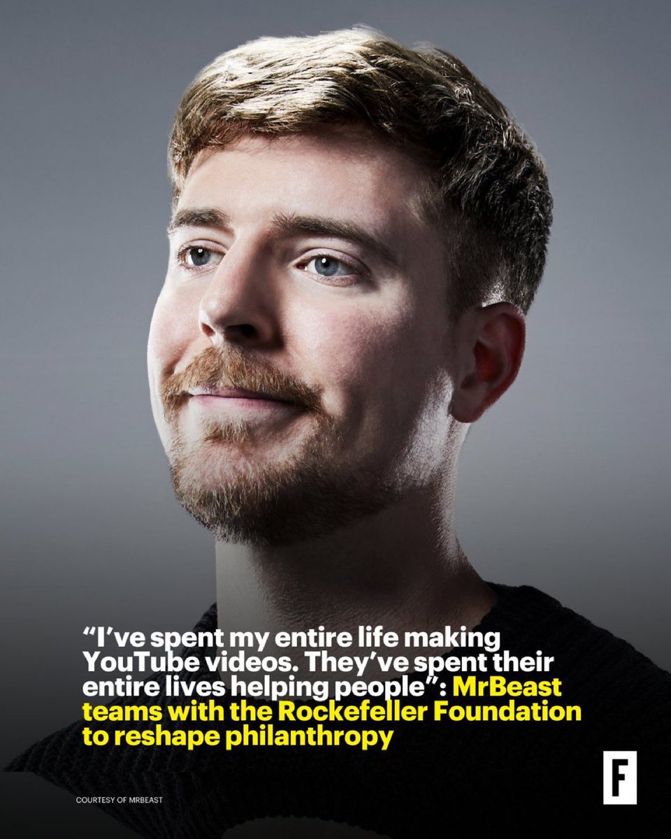 AFpost's tweet image. MrBeast has announced a partnership with the Rockefeller Foundation to “reshape philanthropy.”

Follow: @AFpost