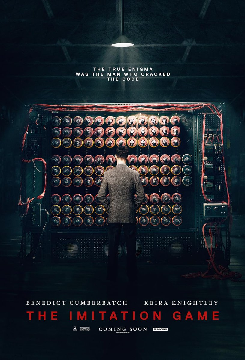 NathanFrancis__'s tweet image. "Sometimes, it is the people who no one imagines anything of... who do the things that no one can imagine."

🎞️#OTD in #Film 28 Nov 2014, #MortenTyldum's superb biopic of cryptanalyst #AlanTuring, THE IMITATION GAME, starring #BenedictCumberbatch and #KeiraKnightley, hit the 🇺🇸