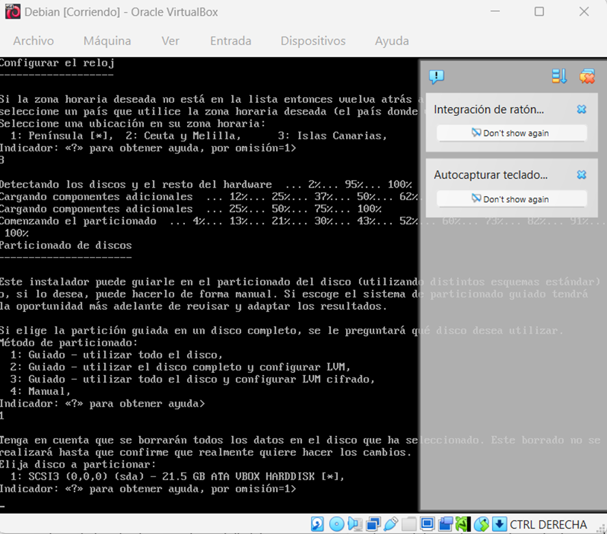 samulinaresf's tweet image. Aquí se empieza a poner interesante. Te recomendaría elegir la primera partición guiada por facilidad. Y un disco que seguramente solo te de una opción. En el esquema del particionado, podemos elegir la primera opción ya que es para novatos. Y finalizamos el particionado (última)