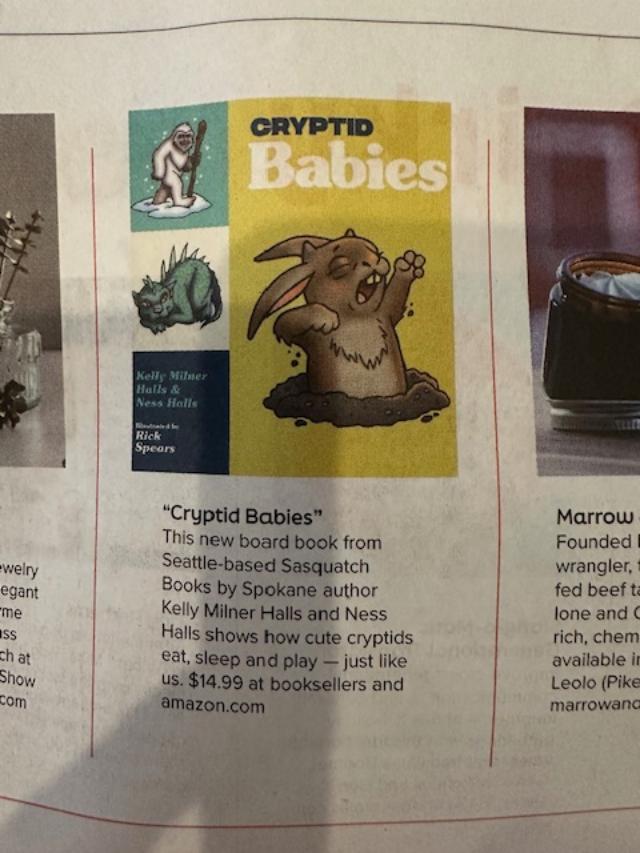 Look what showed up in today's Seattle Times gift giving section!  Thanks Kirby Larson, for the head's up! You are the nicest!