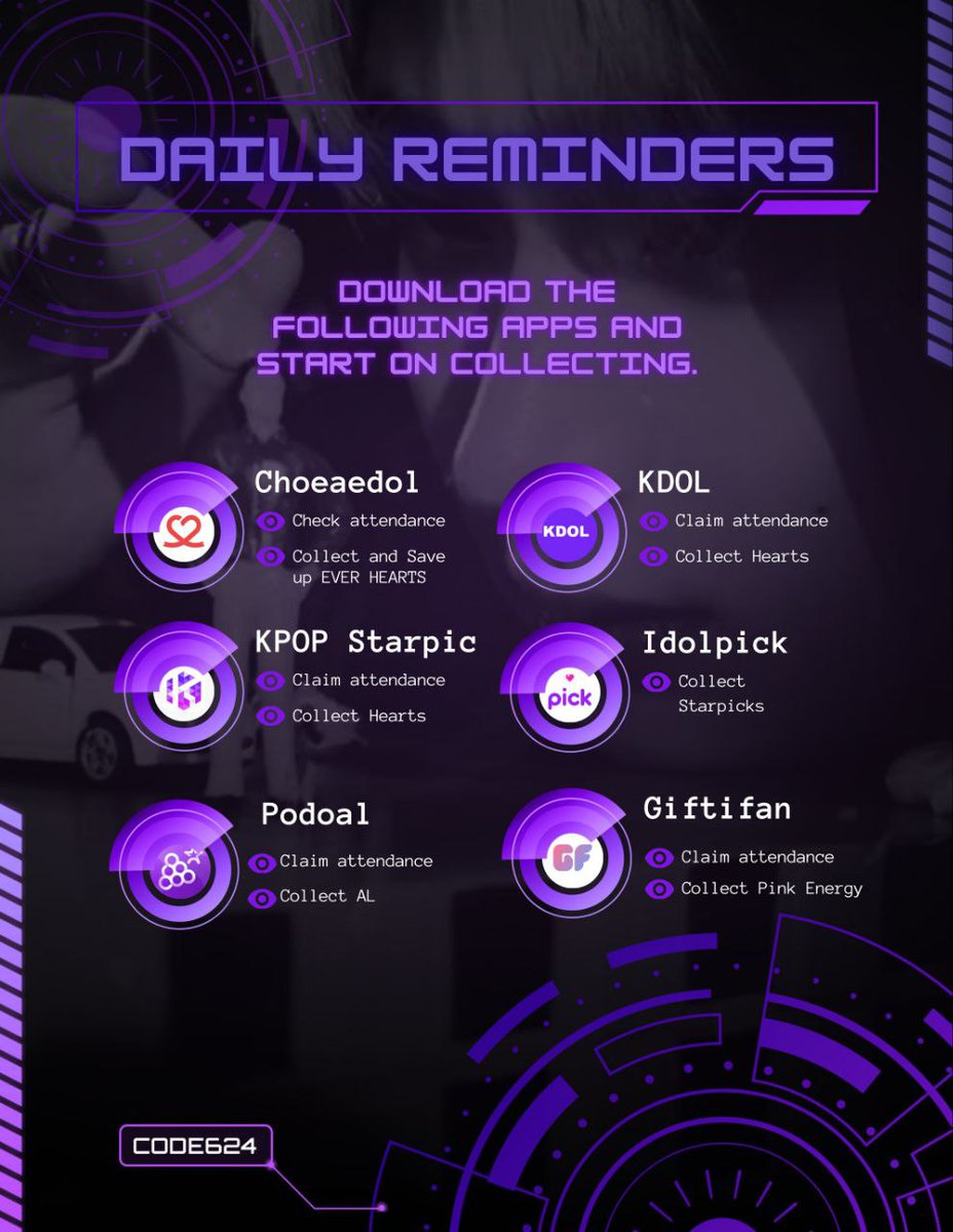 🗒 DAILY REMINDERS

Good morning! Please start collecting on the following apps. 

#선우 #엔하이픈_선우 #ENHYPEN_SUNOO #SUNOO