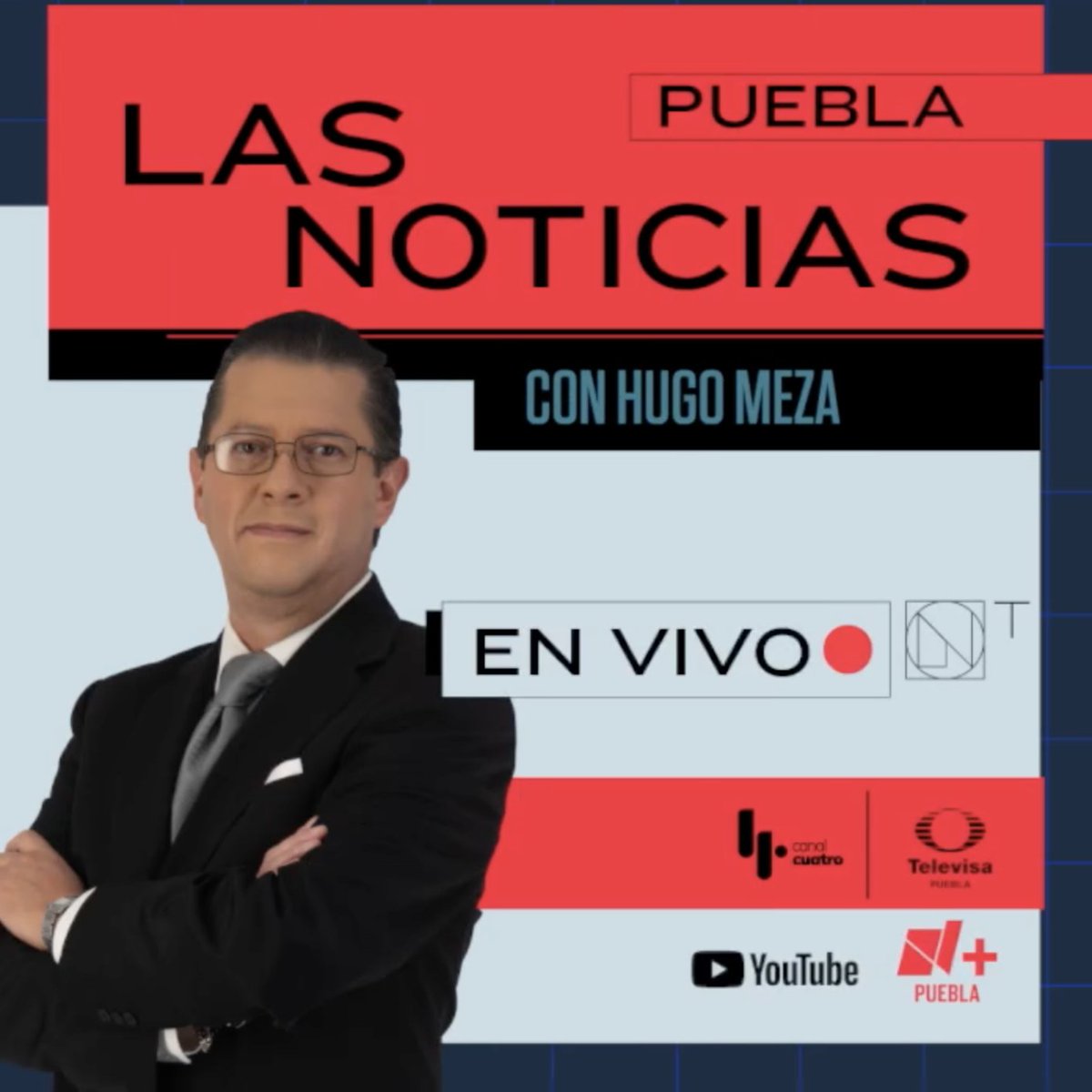 📹Ahora #LasNoticias con Hugo Meza Guerrero 🔴 EN VIVO por Televisa Puebla 📺 Canal 4⃣.1⃣ ▶ YouTube 👉bit.ly/TelevisaPuebla…