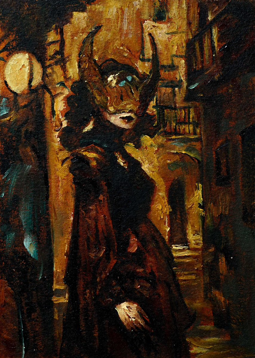 andresdelvecc's tweet image. DYBBUK MASQUE XCV
Oil on canvas
