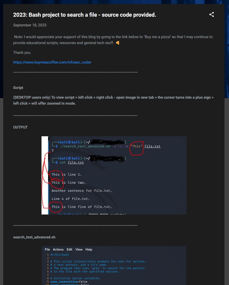 infosec_coder's tweet image. 💥  🛠️  Bash project to search a file  🛠️   💥
#100DaysofCode #infosec #linux #webdev #devops #devsecops #database

coder1life.blogspot.com/2023/09/2023-b…

❤️  tech  life