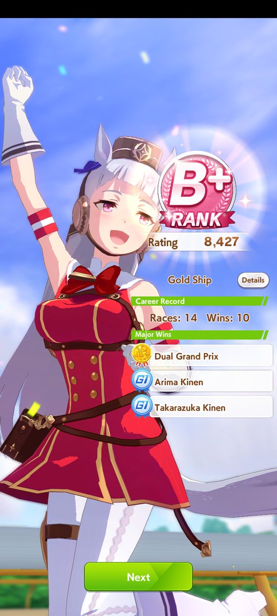 Y con este Modo carrera que fue un 50/50
Debo dejar el Uma por que mi celu ya no tiene espacio
Algun dia volvere
Y cuando vuelva ya estara Tamamo Cross en el juego y la buscare a como de lugar

Almenos en mis segunda vuelta de este juego gane Uras y mejore bastante