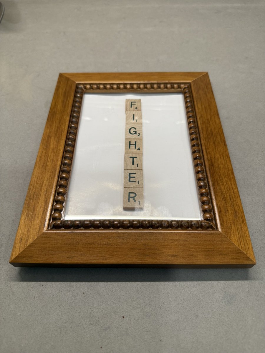 market_sleuth's tweet image. I just found out Dawn is going to pass in the next day or two so I’m going tomorrow morning. For those who’ve been following my posts about Dawn we always played Scrabble together during her battle with the cancer. Hence, I made this for her. 🙁🙏🏼