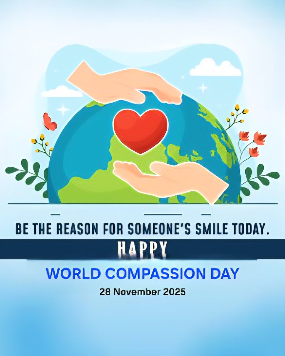 narottamsahoo's tweet image. Happy World Compassion Day!

On #WorldCompassionDay, we are reminded that the strongest force in #humanity is the #kindness we choose to share.

#Compassion lifts communities, #heals divides, and #inspires hope where it is needed most.

Let us listen with #empathy, act with…
