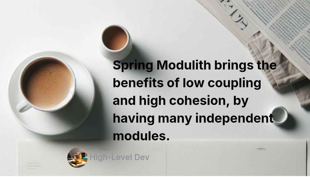 ThiagoBfim's tweet image. Spring Modulith brings the benefits of low coupling and high cohesion, by having many independent modules.

Read more 👉 lttr.ai/Aji9T

#microservices #monolith #ClearSeparation
