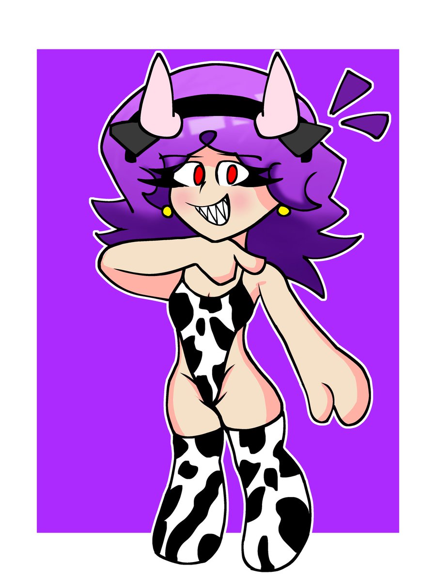 Aski vaca  
#oc #dibujo #draw #digitaldraw #digitaldrawing #vacatraje #xd