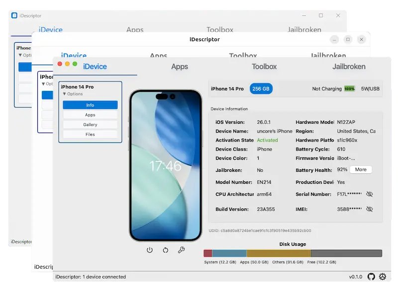 金曜日のソフトウェア共有
- DNSレイテンシテストツール(図1)https://t.co/15fxHkiJ9v
- iDescriptor (図 2): Linux/Win 上で iPhone を管理するためのオープンソース ツール