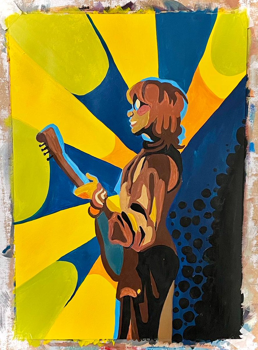 Everything that has fallen on my shoulders is weighing on me, so I can't devote time to my friends and hobbies. It makes me sad😞. But the only job I had in college drawing a popular person in the pop art style.