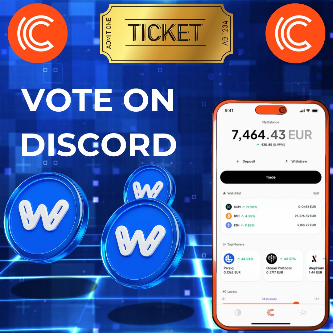 Time for the $WCO community to vote!
- Create a <a href="/CoinMetro/">Coinmetro</a> account
- Complete KYC verification
- Once verified open the Menu
- Go to Account -> Connections
- Click Connect with Discord
- Follow the steps on Discord to finalize acces
And you're in!