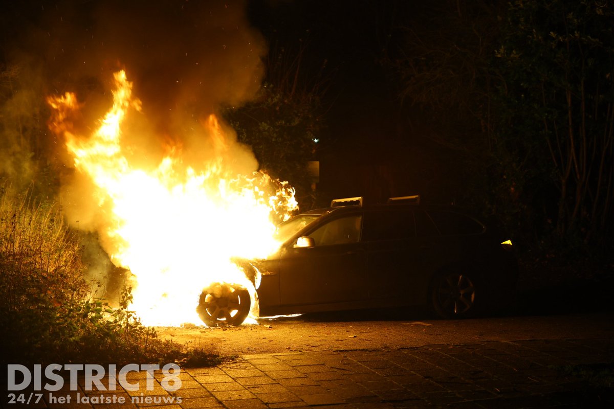 Geparkeerde auto zwaar beschadigd door brand in Delft