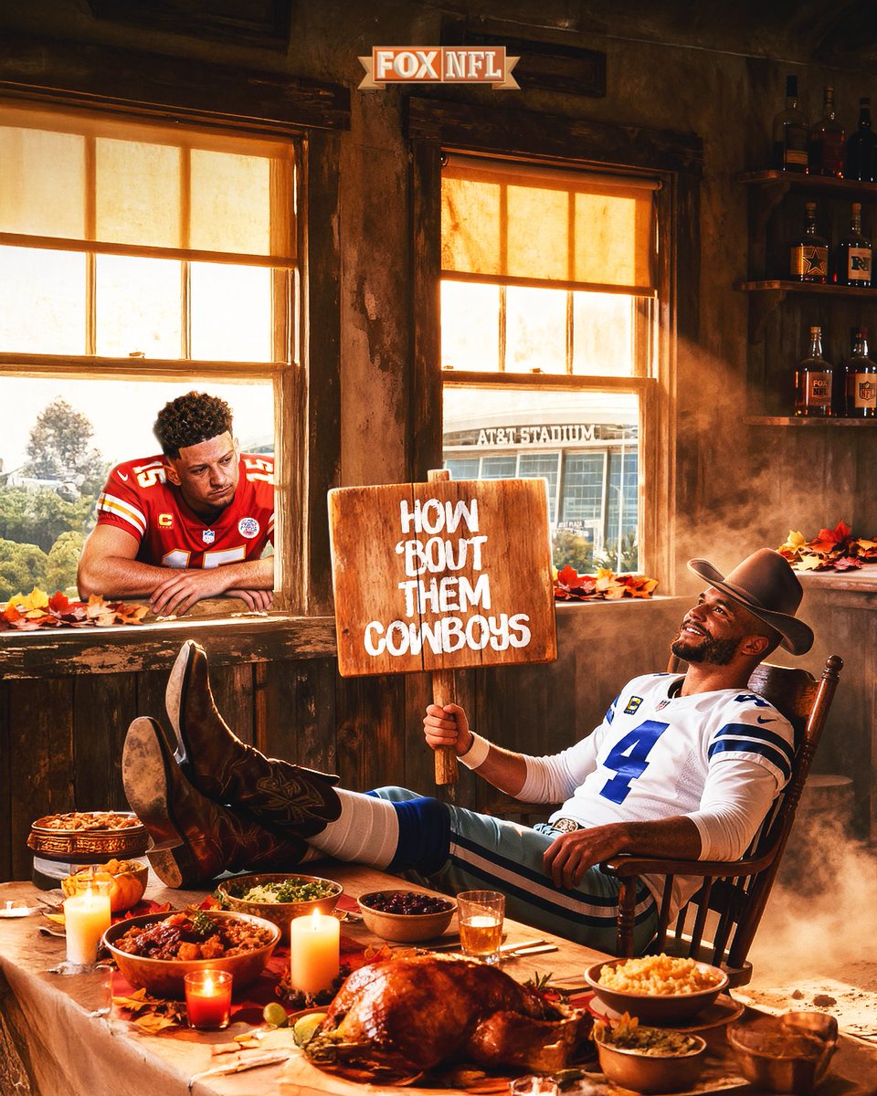 NFLonFOX's tweet image. And a Happy Thanksgiving to all in Dallas 🤠