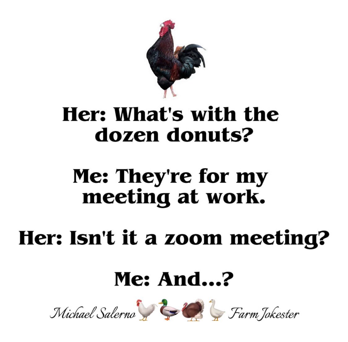 FarmJokester's tweet image. Because Apparently I Need to Explain Everything...

#RelatableHumor #SarcasticComedy #FunnyVideos #EverydayLaughs #DonutLover #OfficeHumor #ZoomLife #WorkFromHomeProblems #ComedyGold #ViralLaughs #ScrollStoppingHumor #DailyComedy #dadjokes #michaelsalerno #farmjokester #illinois