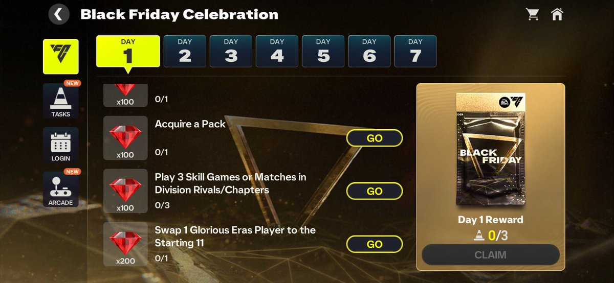 New Blackfriday Fest 
7 days, every day FREE rewards.
Better then nothing, or? 😅