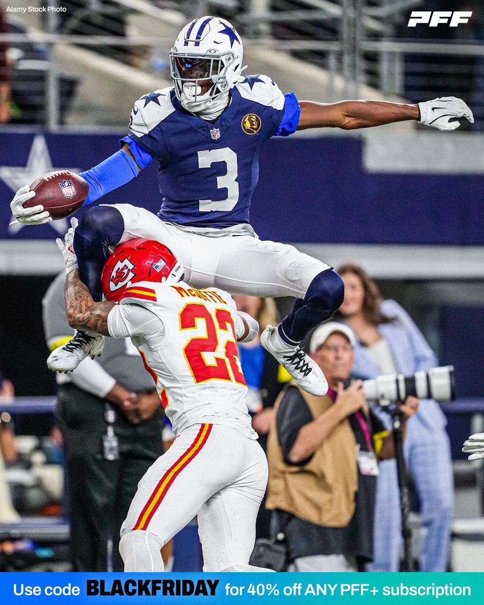 PFF_Fantasy's tweet image. George Pickens and CeeDee Lamb vs the Chiefs:

🤠 13 catches
🤠 200 receiving yards
🤠 1 touchdown