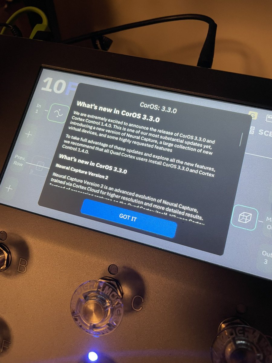 floreal_kei's tweet image. 昨日寝る前にアップデートだけ済ました
これから音出し
#QuadCortex