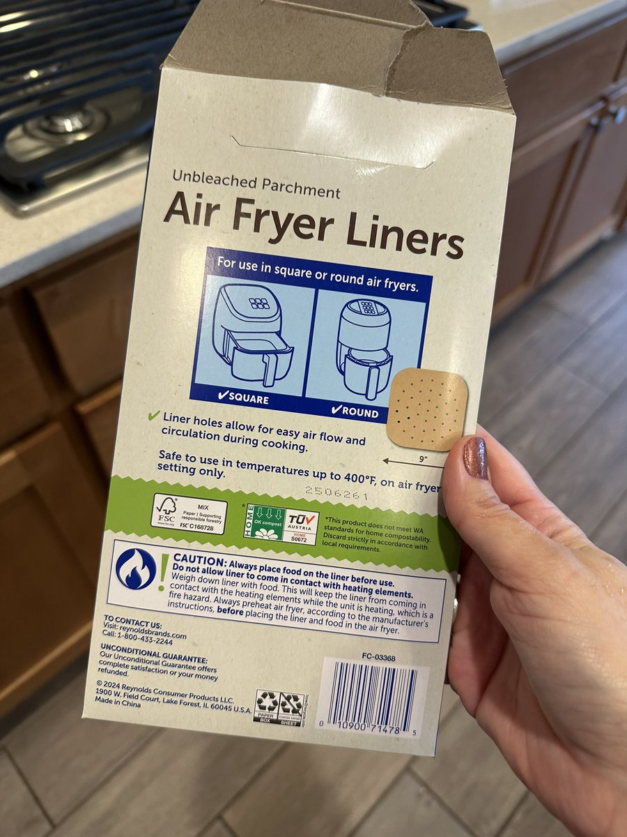 @reynoldsconsumer <a href="/Hefty/">Hefty</a> <a href="/HeftyReynolds24/">Public Relations</a>  @reynoldskitchen what happened to your quality? Air fryer liners used to be great and now they burn up and get on my food. Less than 400 and following directions as written. #reynoldsconsumer #reynoldsairfryerliners #reynoldskitchen