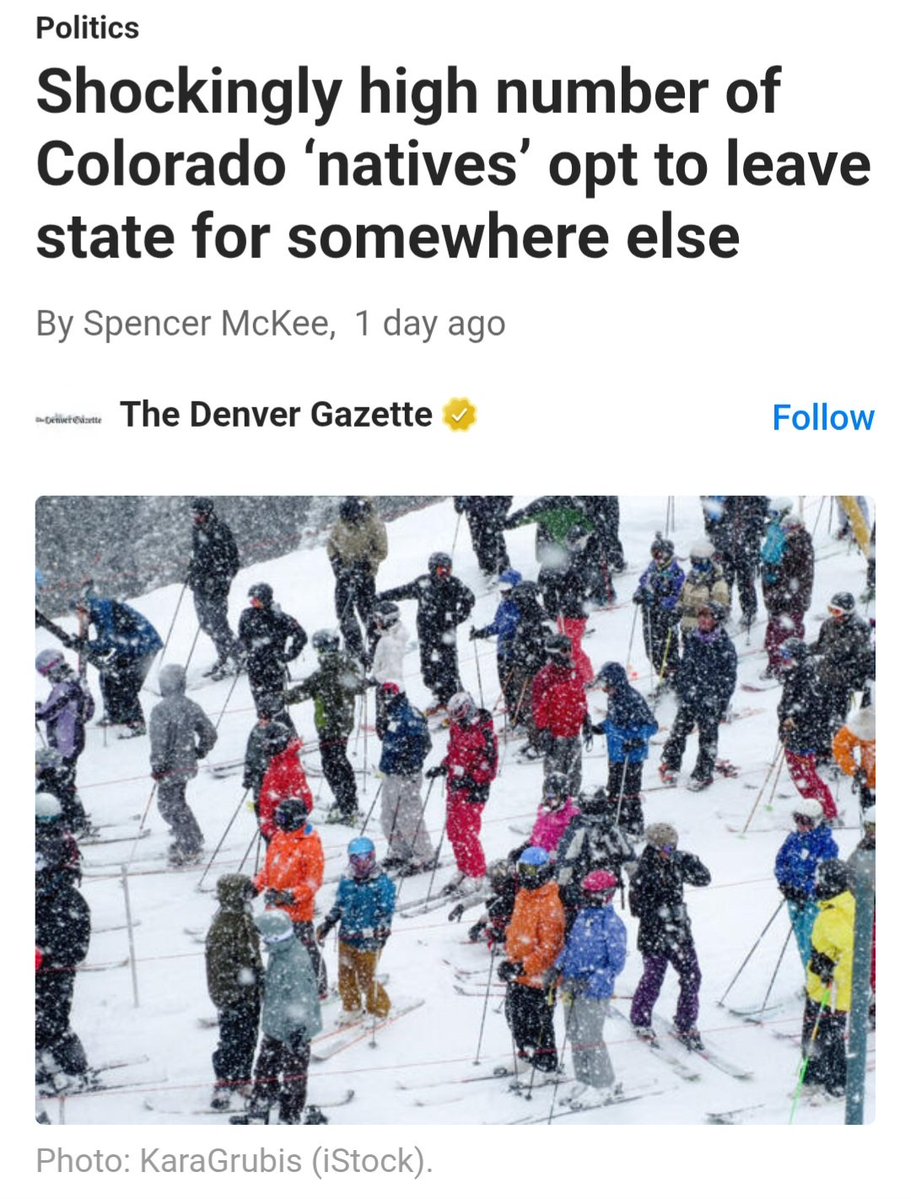 Simple. Colorado was once a great state. The libs ruined it.