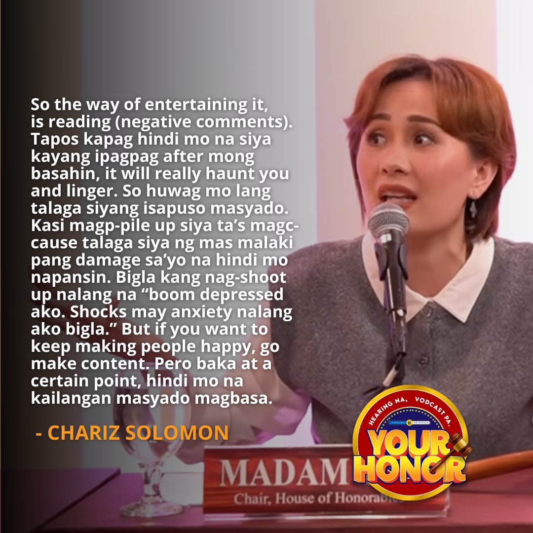 YouLOLGMA's tweet image. Madam Chair said it best, don’t let the noise drown your purpose. ✨

#YouLOLYourHonor | Saturdays, after &apos;Pepito Manaloto&apos;
Watch full #YourHonor episode here: bit.ly/4plneAl
#Pipay #CharizSolomon #BuboyVillar