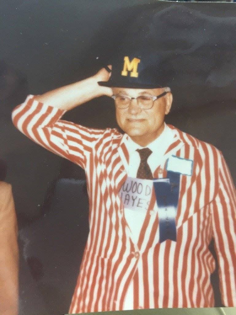UMGoBlog's tweet image. Woody Hayes says &quot;GO BLUE!&quot;