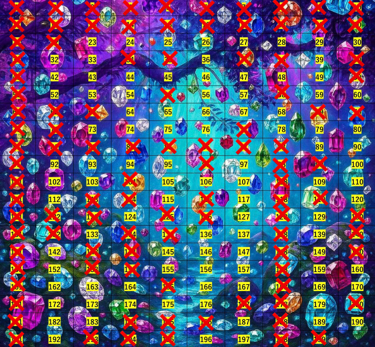 BLACK FRIDAY💎✨ 1〜199までの番号選択式 宝石を選んで大当たりをぶち