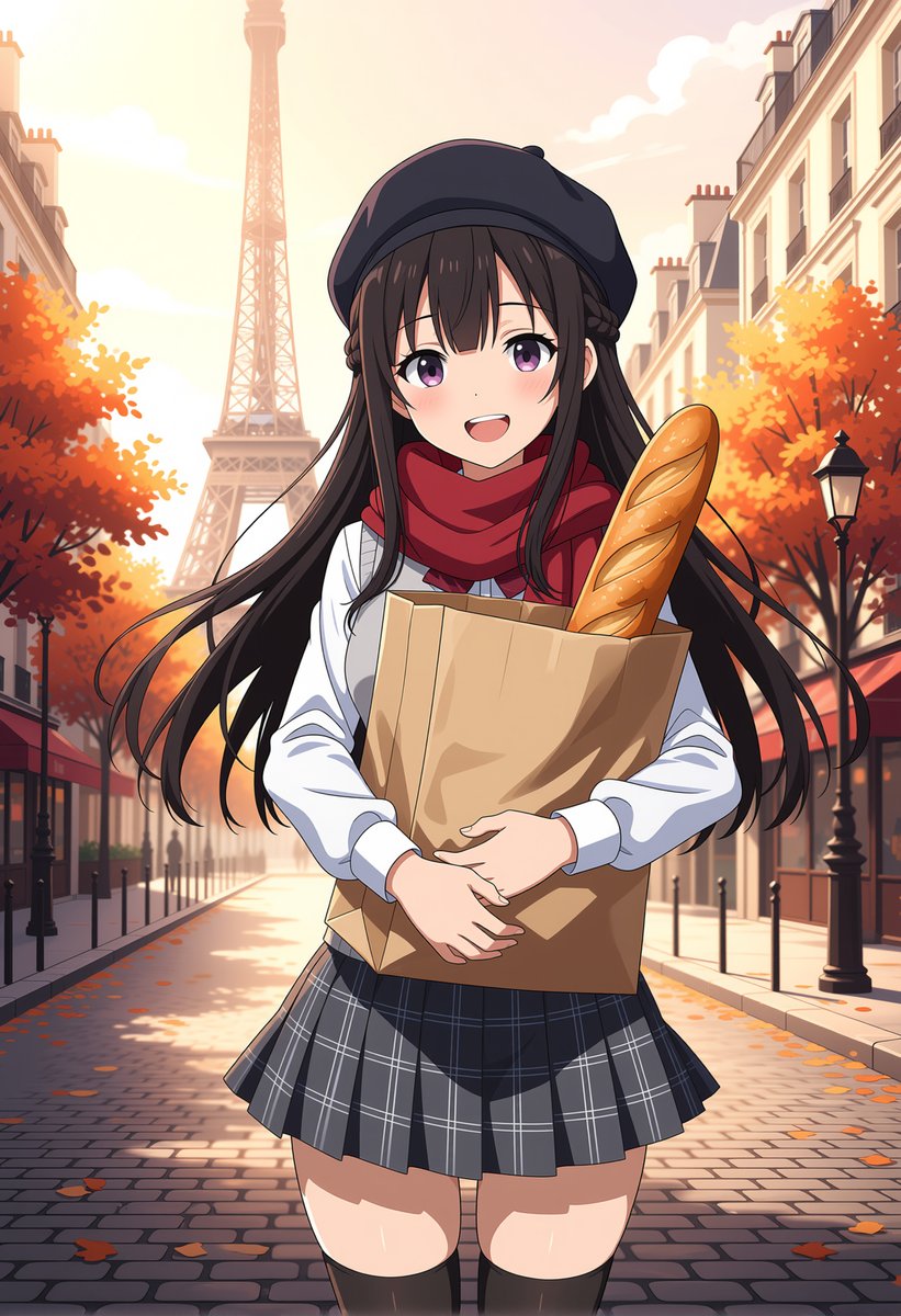 yukyu_haruka's tweet image. 11月28日は「フランスパンの日」🥖

11（いい）28（フランスパン）
と読む語呂合わせから💡

正統派フランスパンの製造技術の向上や
普及などを目的に活動を行う
「日本フランスパン友の会」が制定✨

フランスパンということで
パリの街中をイメージしました🗼

#AIart #AIイラスト #今日は何の日