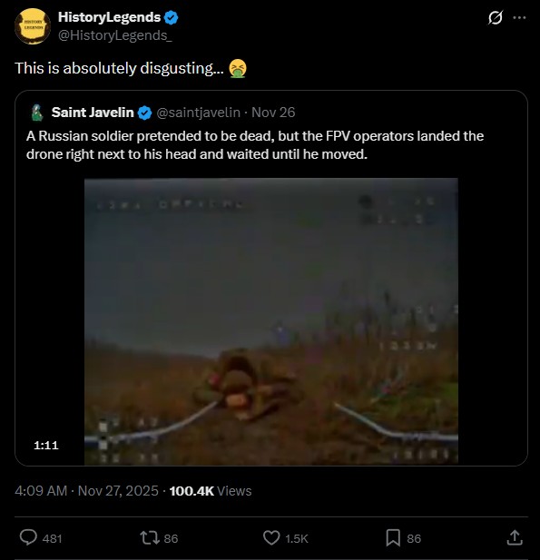 kvistp's tweet image. NOOOOO UKRAINE!! You can&apos;t kill the armed military person playing dead while he is trying to advance into your city to rape and murder your family!