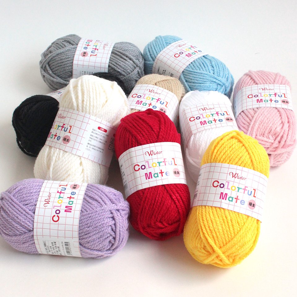 🆕ふっくら柔らかいアクリル毛糸🧶 ウイスター カラフルメイト 極太