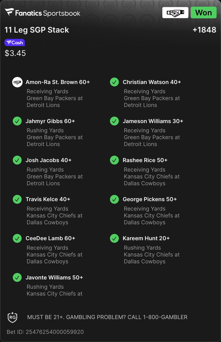 SteeleProject22's tweet image. Thanks to the ⁦@FanaticsBook⁩ Fair Play… I won this and actually got paid and not just a bonus bet or what else those lame books do…. #fairplay #fanatics  fanatics.onelink.me/5kut/6s6w7vg2