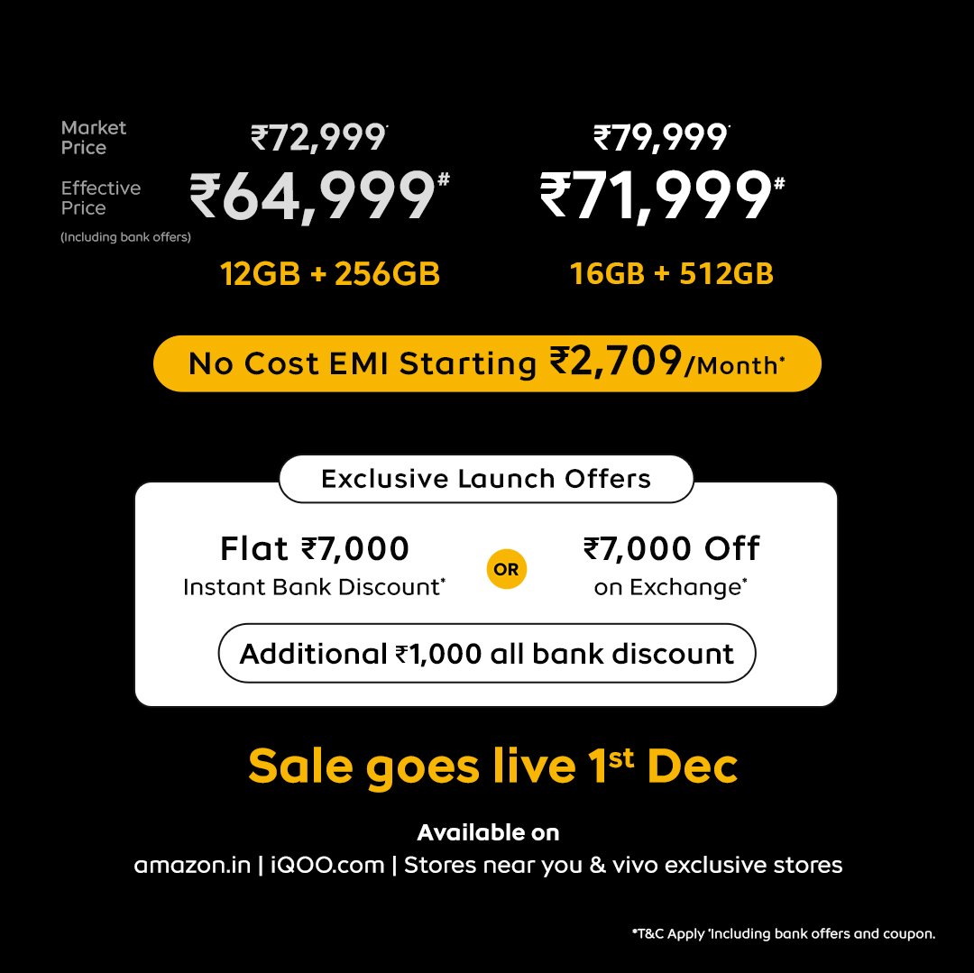 IqooInd's tweet image. When performance speaks for itself, reviews follow!

iQOO 15 has solid build, a confident finish and a first look that already sets the tone for a power-packed flagship.

A fierce start for a phone built to go all in.
Starting at ₹64,999.*

Built to stand out from day one!…