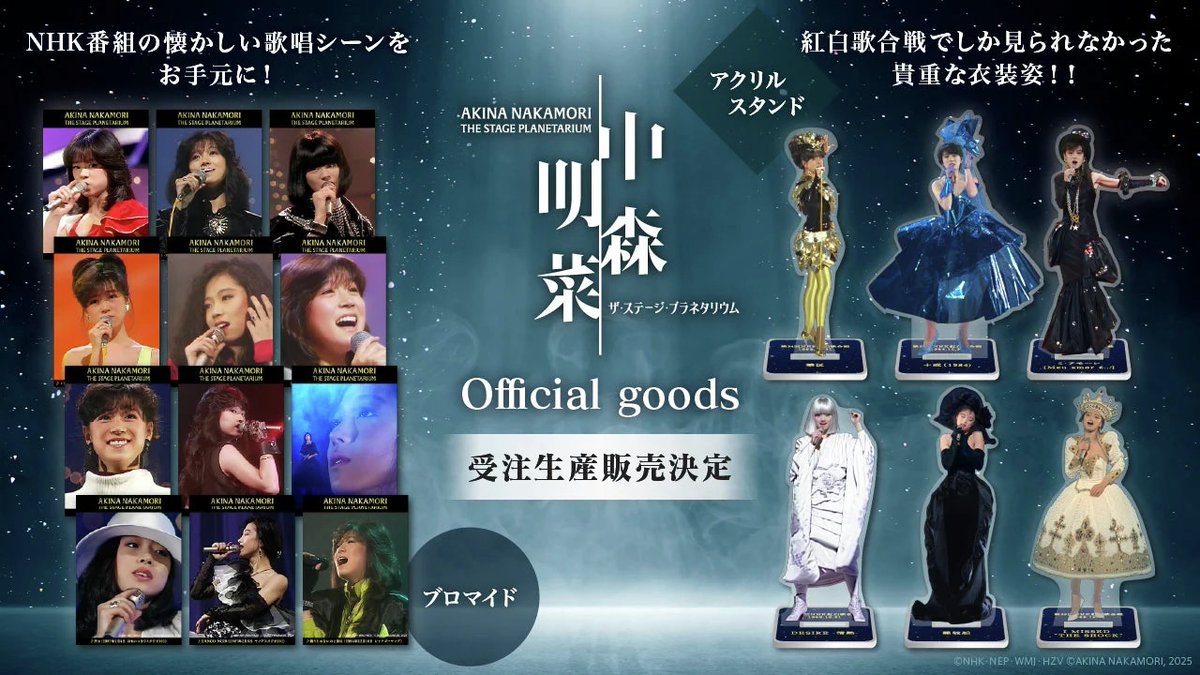 中森明菜 ザ・ステージ・プラネタリウム』 オフィシャルグッズの受注
