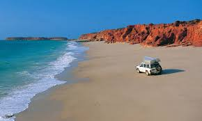 Cape Leveque is at the northernmost tip of the Dampier Peninsula in the Kimberley region of Western Australia. Cape Leveque is 240 kilometres (150 mi) (via the Cape Leveque Road) north of Broome, and is remote with few facilities.