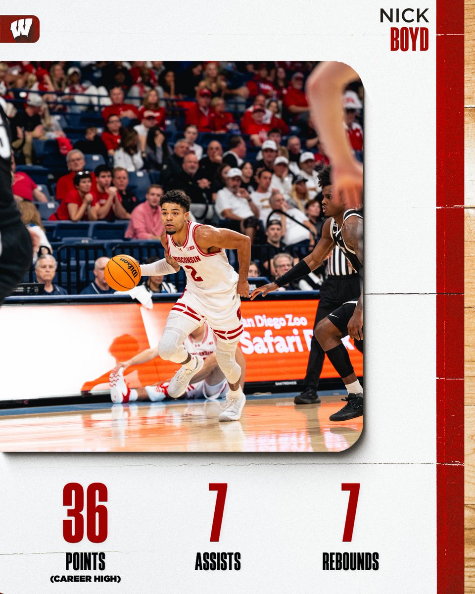 BadgerMBB's tweet image. A night to remember for Nick Boyd