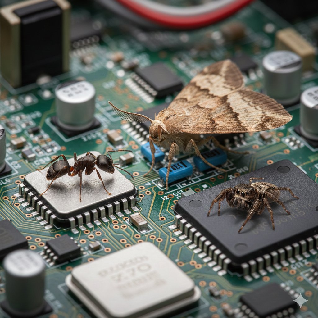 yomogiya_shino's tweet image. 【プログラミングQUIZ】
プログラムが正常に動かない原因のことを「バグ」といいますが、その語源となったのは、何がコンピューターに入り込んだからだったのでしょう？
１．蟻（あり）
２．蛾（が）
３．蜘蛛（くも）
#プログラミング #bug #クイズ一問だけ