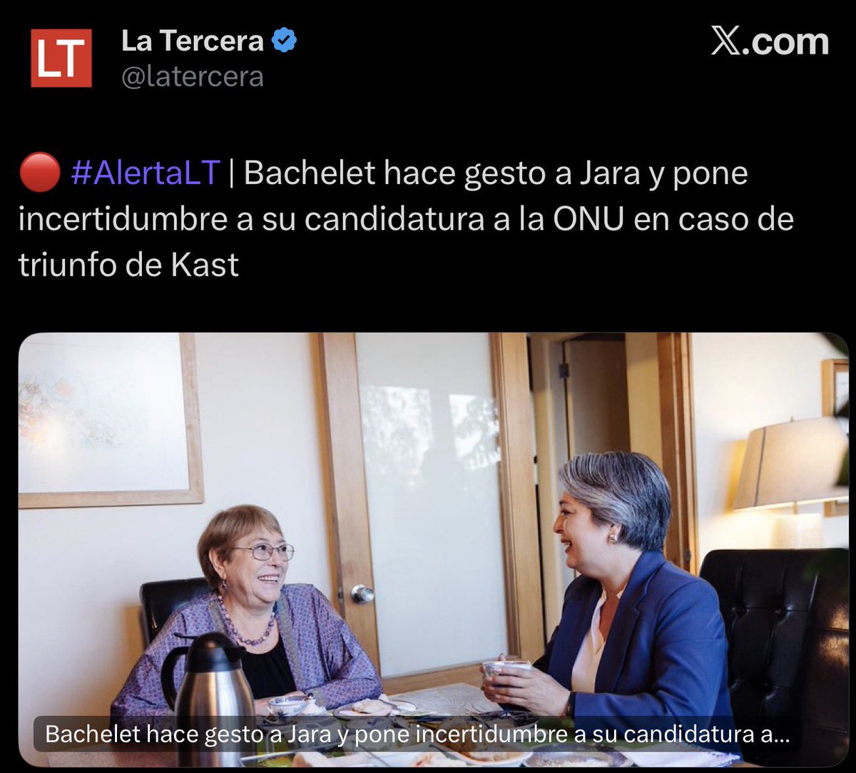 JocheTonioGV's tweet image. Otra razón mas para votar por Jose Antonio Kast:

Que la 🐽 Bachelet pierda en la ONU. No queremos gente corrupta e incompetente avergonzándonos ante el mundo.