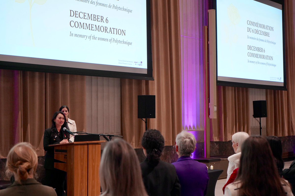 rechievaldez's tweet image. Yesterday, I attended the Commemoration on the Hill honouring the 14 young women whose lives were taken at Polytechnique Montréal 36 years ago. 

We say their names. We honour their lives. We reaffirm our shared commitment to ending gender-based violence.