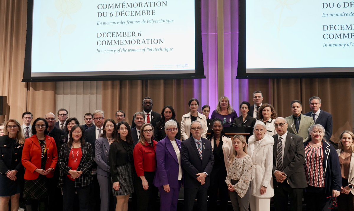 rechievaldez's tweet image. Yesterday, I attended the Commemoration on the Hill honouring the 14 young women whose lives were taken at Polytechnique Montréal 36 years ago. 

We say their names. We honour their lives. We reaffirm our shared commitment to ending gender-based violence.
