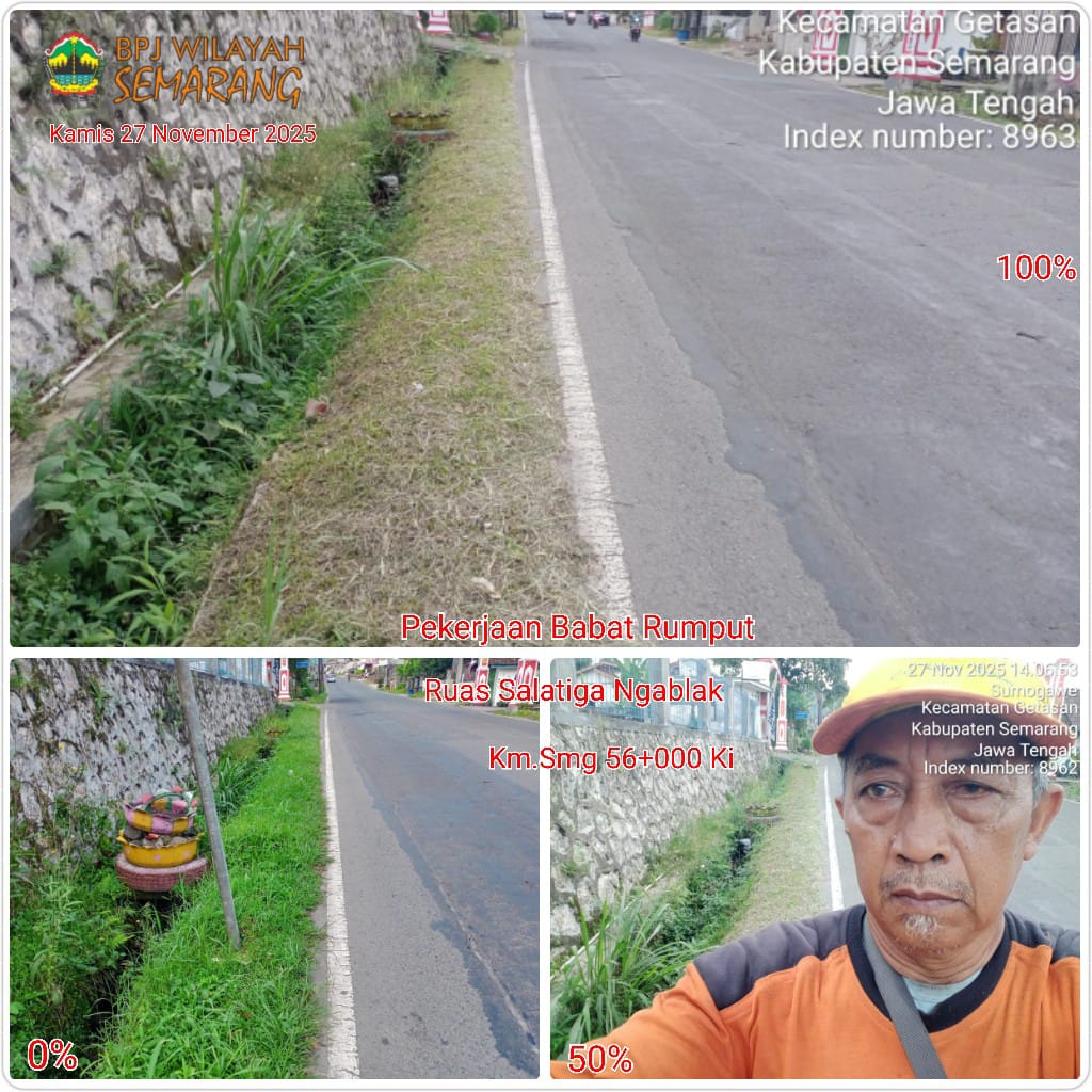Pekerjaan Pemeliharaan Rutin Jalan dan Jembatan.
Ruas Salatiga - Ngablak.
Kamis, 27 November 2025.
#sahabatjalancantik #KemalaJateng #NgopeniNglakoni #AhmadLuthfi
<a href="/TajYasinMZ/">Taj Yasin Maimoen</a>
<a href="/dpubmckjateng/">DPU BMCK-Jateng #JalanCantik</a>
<a href="/humasjateng/">Humas Jateng</a>
<a href="/KemalaJateng/">#KemalaJateng</a>