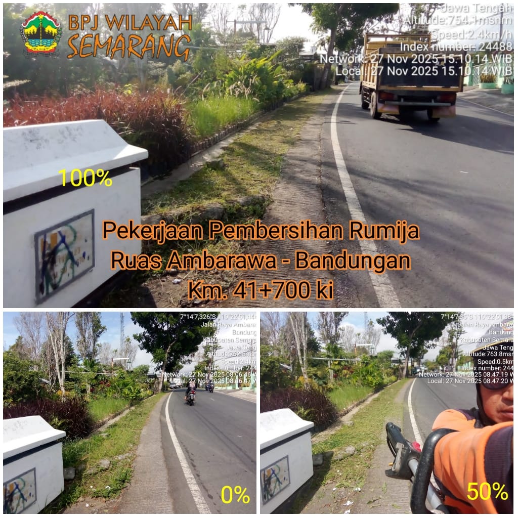 Pekerjaan Pemeliharaan Rutin Jalan dan Jembatan.
Ruas Ambarawa - Bandungan.
Kamis, 27 November 2025.
#sahabatjalancantik #KemalaJateng #NgopeniNglakoni #AhmadLuthfi
<a href="/TajYasinMZ/">Taj Yasin Maimoen</a>
<a href="/dpubmckjateng/">DPU BMCK-Jateng #JalanCantik</a>
<a href="/humasjateng/">Humas Jateng</a>
<a href="/KemalaJateng/">#KemalaJateng</a>