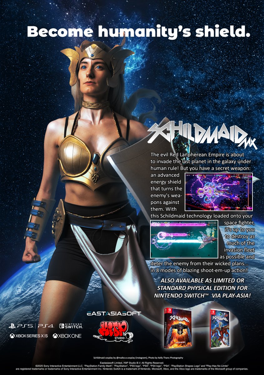 To celebrate this week’s launch of side-scrolling shoot’em up Schildmaid MX, check out this old-school gaming magazine ad for the game! If you haven’t played yet, now is the time!

Learn about Schildmaid MX:
💥ow.ly/sf5950XyRv3

BUY PHYSICAL &gt;&gt; ow.ly/P27V50XyRv4