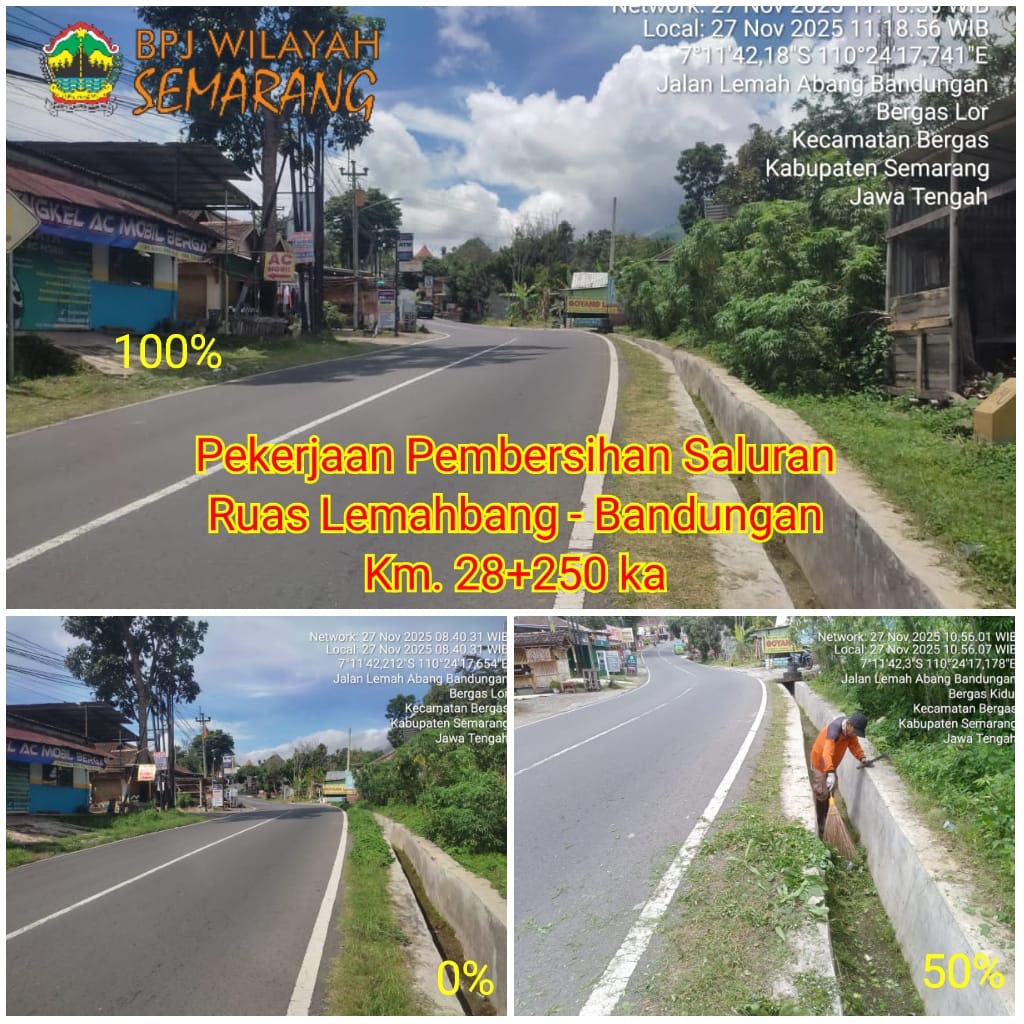 Pekerjaan Pembersihan Saluran.
Ruas Lemahbang - Bandungan.
Kamis, 27 November 2025.
#sahabatjalancantik #KemalaJateng #NgopeniNglakoni #AhmadLuthfi
<a href="/TajYasinMZ/">Taj Yasin Maimoen</a>
<a href="/dpubmckjateng/">DPU BMCK-Jateng #JalanCantik</a>
<a href="/humasjateng/">Humas Jateng</a>
<a href="/KemalaJateng/">#KemalaJateng</a>